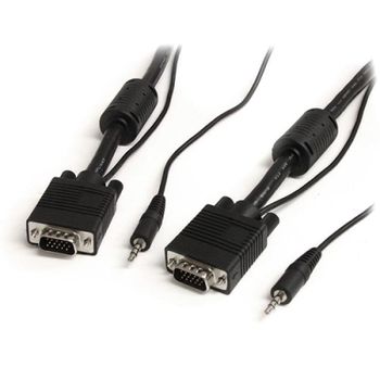 Startech Cable Coaxial VGA de Alta Resolución para Monitor de Vídeo HD15 Macho a Macho con Audio 5m