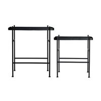 mesa auxiliar de hierro en color negro de 55x38x60cm