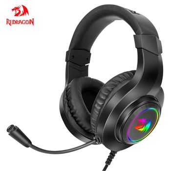 Auriculares para juegos REDRAGON HYLAS H371 RGB, sonido envolvente USB 7,1, auriculares para ordenador, PC y portátil, micrófono, controlador EQ