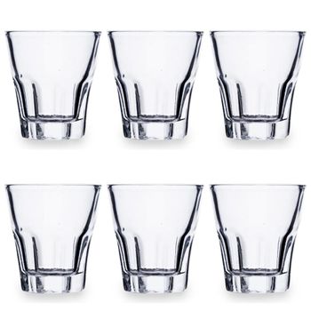 Juego de 6 vasos chupito vidrio 4 cl
