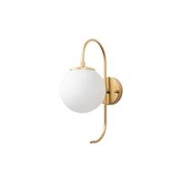 lampara de pared jewel-10565 oro brillante metal vidrio 15x27x36 cm