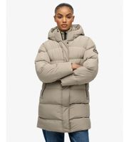 superdry para mujer w5012003a abrigo hooded sports puffer mid beige s casual poliester