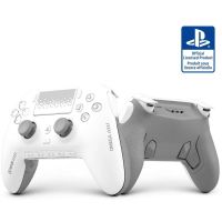 mando inalambrico scuf omega blanco para ps5 y pc con 11 entradas programables