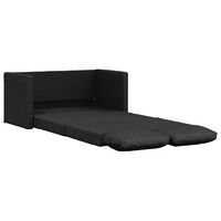 sofa cama  sofa convertible de suelo 2 en 1 cuero sintetico negro 112x174x55 cm