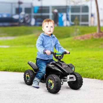 Quad Eléctrico Para Niños De Con Batería 6v Negro Homcom
