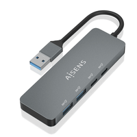 aisens hub usb 3 2 gen2 10g usb a usb a m 2xusb c h 2xusb a h gris 15cm