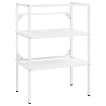 Estructura De Lavabo De Hierro Blanco 59x38x83 Cm