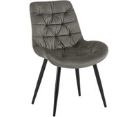 silla de comedor de terciopelo rossford antracita 63x56x85 cm