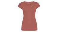 camiseta de manga corta salewa mujer puez melange rojo