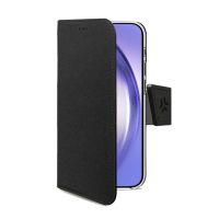 funda para movil celly wally1064 cartera piel sintetica negra con soporte para galaxy a55 5g
