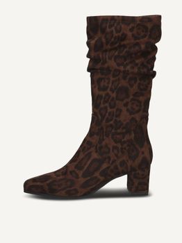 CAPRICE Bootie, beige, made of Textiles with Block heel, Size 42