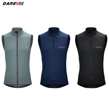 Chaleco de Ciclismo DAREVIE, Cortavientos, Transpirable, Ligero y Suave para Hombre, Chaleco de Ciclismo Antideslizante de Secado Rápido para Hombre y Mujer, Chaqueta de Ciclismo
