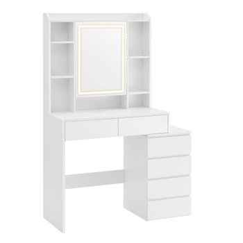 Tocador con Luces LED de Brillo Ajustable Blanco Nube