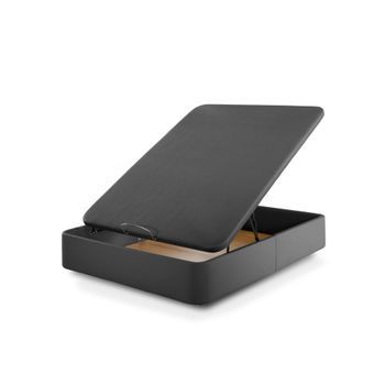 Bezen Canapé Polipiel Deluxe | Color Negro | 35 Cm De Alto | Tapizados En Polipiel | 105x200 Cm | Montaje Incluido