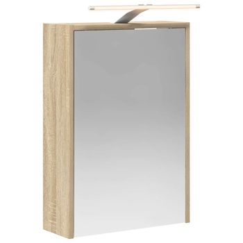 Armario Con Espejo De Baño | Mueble De Baño Roble Sonoma 43 X 16 X 62.5 Cm
