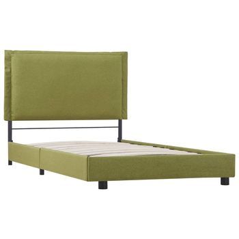 Estructura De Cama De Tela Verde 90x200 Cm