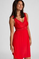 hunkemoller vestido lencero nora lace rojo