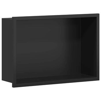 Nichos De Ducha Negro 30 X 20 X 9,5 Cm Acero Inoxidable Vidaxl