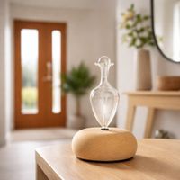 difusor por nebulizacion con efecto venturi en madera y vidrio 19cm