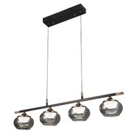 regleta pompeya 4l negro 28w 3000-4000-6000k cremoto y regintensidad 2520lm regx91x15 cm
