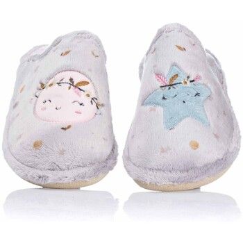 Garzon Pantuflas Zapatilla de casa - luna y estrella para mujer