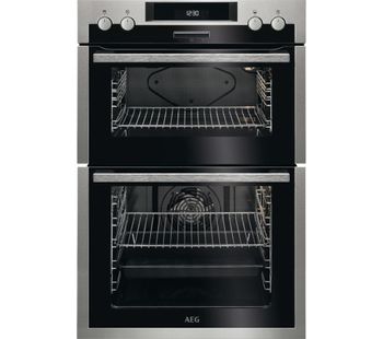 AEG SurroundCook DES431010M Electric Double Oven - Stainless Steel, Stainless Steel