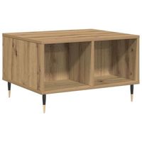 mesa de cafe - mesa de centro madera de ingenieria roble artisan 60x50x365 cm