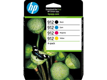 Cartucho de tinta - HP 912 Combo 4 pack, 6ZC74AE, Instant Ink, Negro, Cian, Amarillo, Magenta