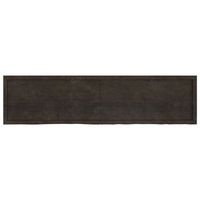 tablero mesa  tablero escritorio madera roble tratada marron oscuro 200x50x2-6 cm