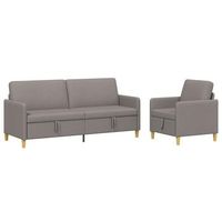 juego de sofas con almacenamiento 2 uds topo poliester vidaxl