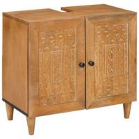 mueble de cuarto de bano marron claro 62 x 33 x 58 cm vidaxl