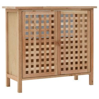 Mueble De Lavabo Madera Maciza De Nogal 66x29x61 Cm Vidaxl