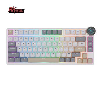 Teclado Mecánico Inalámbrico RK ROYAL KLUDGE N80, 75% 80 Teclas, Retroiluminación RGB, USB-C/2.4G/Bluetooth, Teclado Gamer con Pantalla TFT