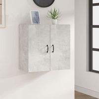 armario de pared  mueble pared madera contrachapada gris hormigon 60x31x60 cm cfw740732