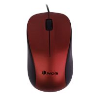 ngs wired crew raton optico 1200dpi rojo