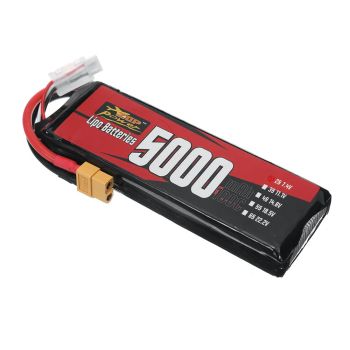 ZOP Power 2S 7.4V 5000mAh 100C 37Wh Batería LiPo con Enchufe XT60 para Coche RC, Avión, Helicóptero