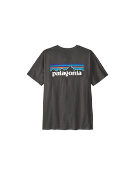 Camiseta Patagonia M'S P-6 Logo Ink Hombre Negro