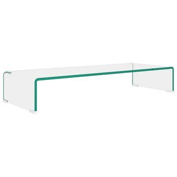 Soporte Para Tv | Mueble De Salón | Armario Tv/elevador Monitor Cristal Claro 80x30x13 Cm