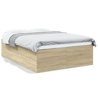 cama matrimonial  cama para adultos  estructura de cama madera de ingenieria roble sonoma 140x200 cm