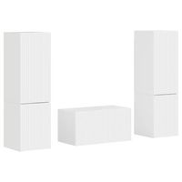 conjunto de mueble de tv 5 uds brillante madera de ingenieria vidaxl