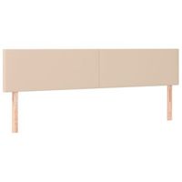 cabecero cama mueble de dormitorio con led cuero sintetico capuchino 200 x 5 x 7888 cm marron m020000201