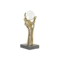 figura resina cristal 135x135x36 mano dorado