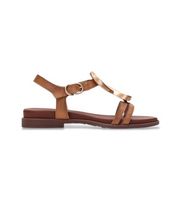 hispanitas para mujer hv264765 sandalias bali marron 37 piel plano 1 a 3cm hebilla casual