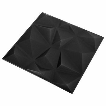 Paneles De Pared 48 Uds. 50 X 50 Cm Negro Diamante Espuma Xps Vidaxl