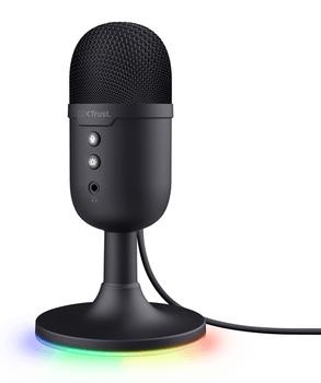 MICROFONO TRUST GXT 234 YUNIX NEGRO USB CABLE 180cm RGB SALIDA AURICULARES BOTON MUTE