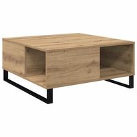 mesa de centro 80x80x365 cm madera - marron
