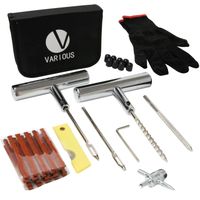 kit repara pinchazos de neumaticos kit de reparacion de neumaticos desinflados 37 piezas sin camara para moto coche bicicletas