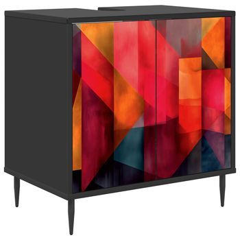 Mueble De Cuarto De Baño Heesch Roble Negro 60 X 40 X 61 Cm Vidaxl