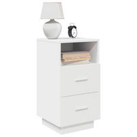 mesillas de noche 2 uds - mueble de dormitorio - madera de ingenieria - blanco 36x36x68cm