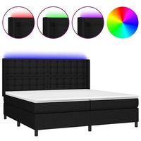 cama tapizada 203x203x128 cm tejido - negro